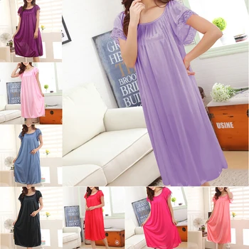 

Women Sexy Silk Nightgowns Casual Chemise Nightie Nightwear Lingerie Nightdress Sleepwear Dress Suggest Weight 55-95kg