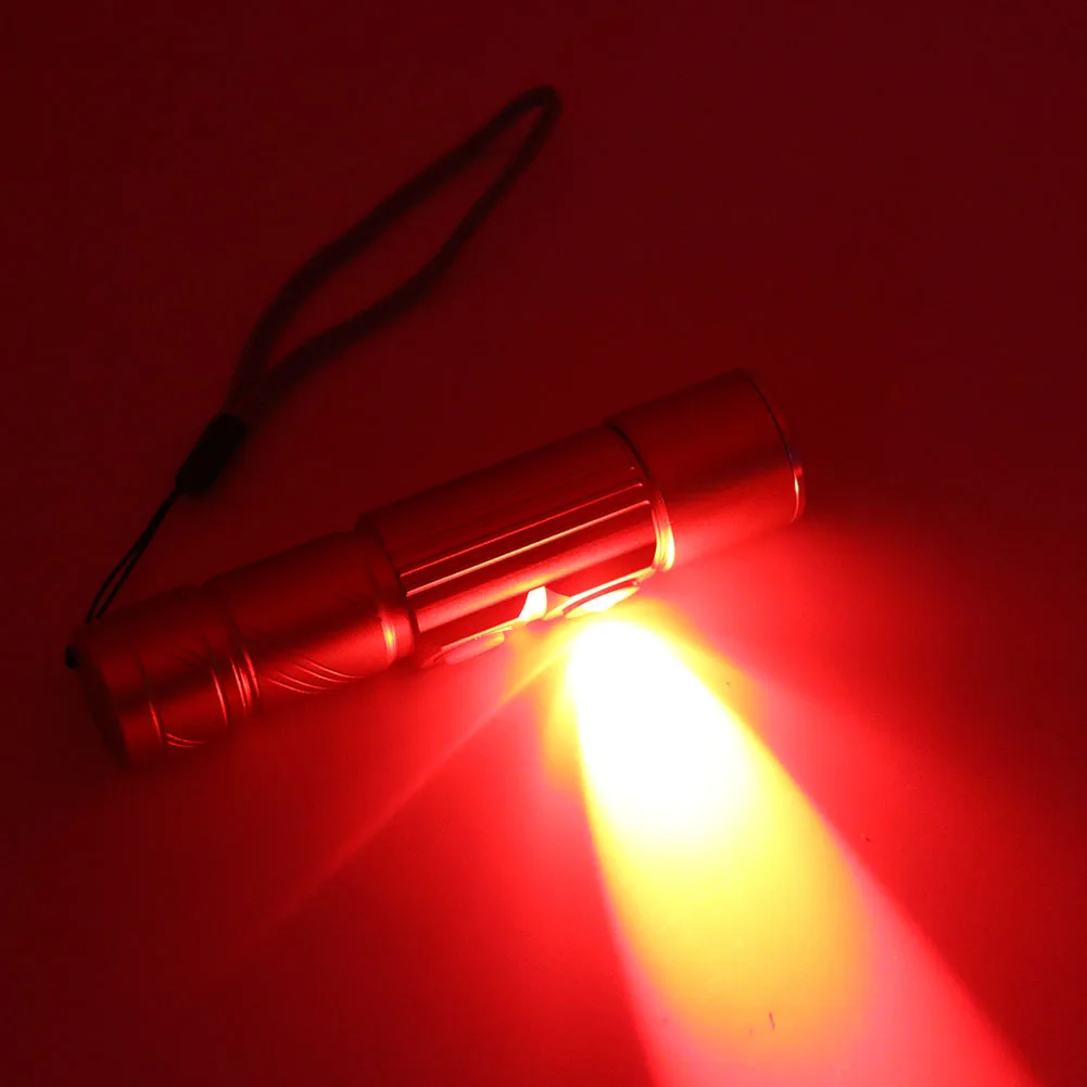USB удобный мощный светодиодный светильник-вспышка с возможностью масштабирования, 5 режимов, перезаряжаемый фонарь, фонарик, велосипедный Карманный светильник для охоты, белый/красный светильник