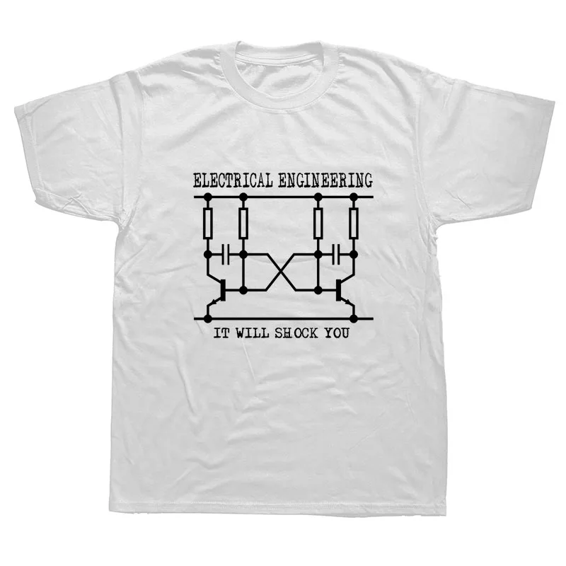 Сделайте свой собственный рубашка электрическая футболка с принтом на инженерную тематику крутые Забавные футболки с графическим принтом