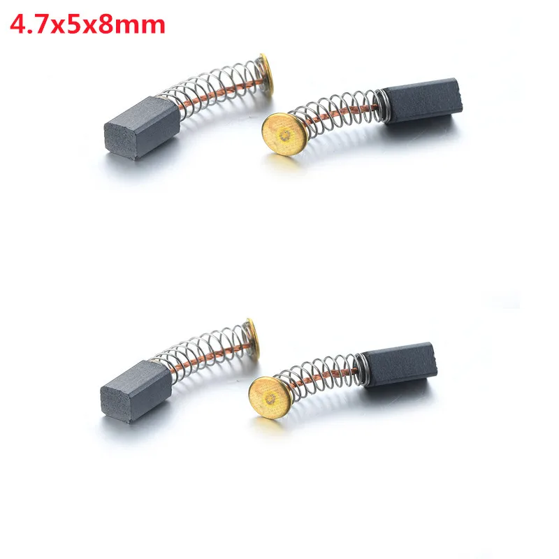 4Pcs 4.7x5x8mm Mini Micro Electric Drill Grinder Replacement Carbon Brushes Spare Parts for Electric Motors Dremel Rotary Tools 4Pcs 4.7x5x8mm Mini Micro Electric Drill Grinder Replacement Carbon Brushes Spare Parts for Electric Motors Dremel Rotary Tools
