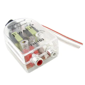 

EDFY Hot Sale Plastic Car High to Low Impedance Converter Speaker to RCA Line