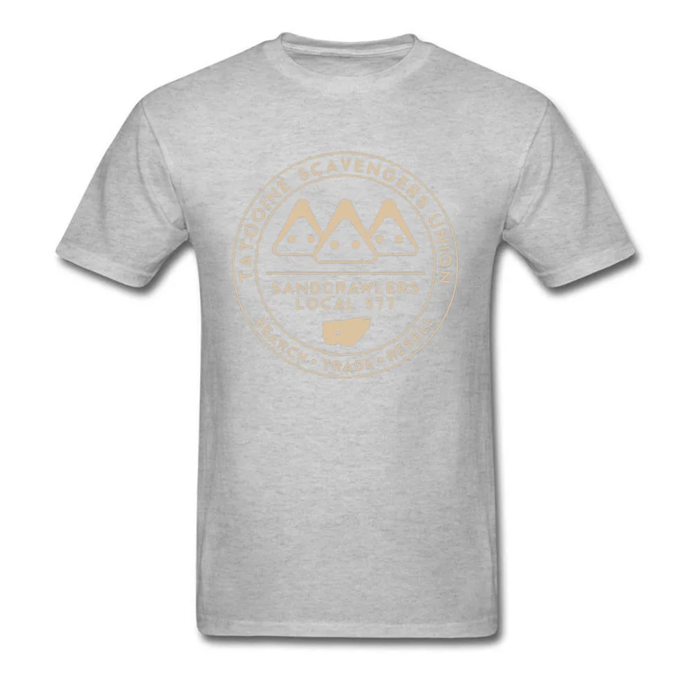 Tatooine Scavengers Union Custom Summer/Autumn Pure Cotton O Neck Men Tops Shirt Design Clothing Shirt Rife Short Sleeve T-Shirt Tatooine Scavengers Union grey