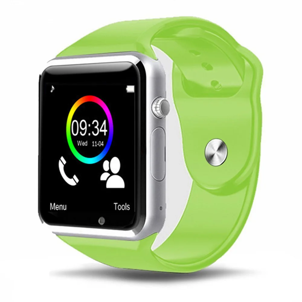 COXANG умные часы A1 для детей, для мужчин, 2G, sim-карты, часы-телефон с камерой, сенсорный экран, водонепроницаемые умные часы A1, умные часы - Цвет: Green