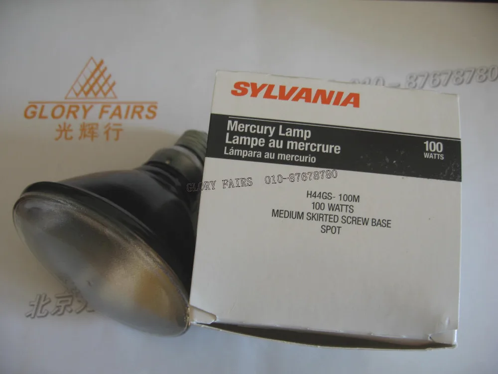 

SYLVANIA 100W mercury lamp,H44GS-100M 100 WATTS MEDIUM SKIRTED SCREW BASE SPOT R H44GS-MDSKSP PAR38,Blacklight UVA bulb
