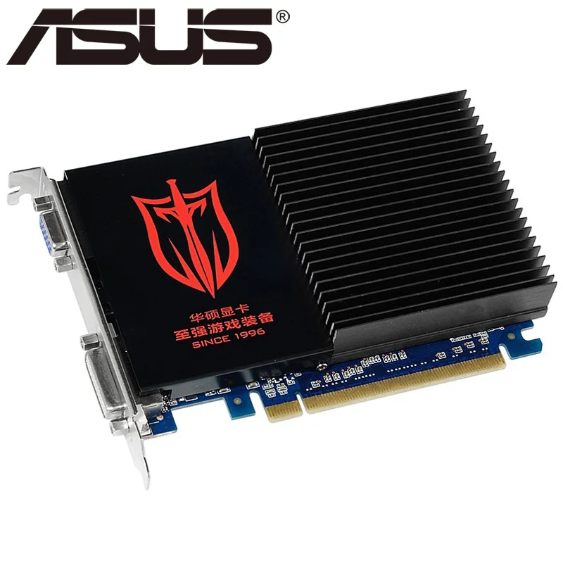 ASUS оригинальная видеокарта GT610 2 Гб 64 бит SDDR3 видеокарты для nVIDIA Geforce GPU игры Dvi VGA Подержанные карты в продаже