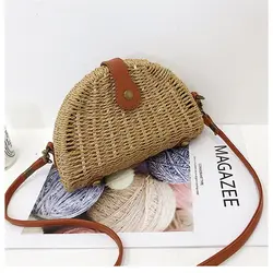 Новый квадратный круглый Mulit стиль соломенная сумка сумки для женщин летние плетеная Сумка из ротанга ручной работы Тканые Пляжные круг