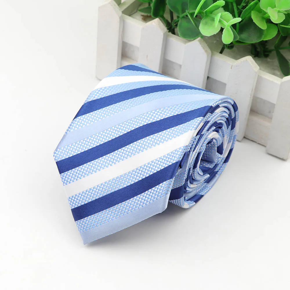 Классический узкий галстук в полоску 8 см мужской формальный жаккардовый деловой Свадебный галстук - Цвет: 32