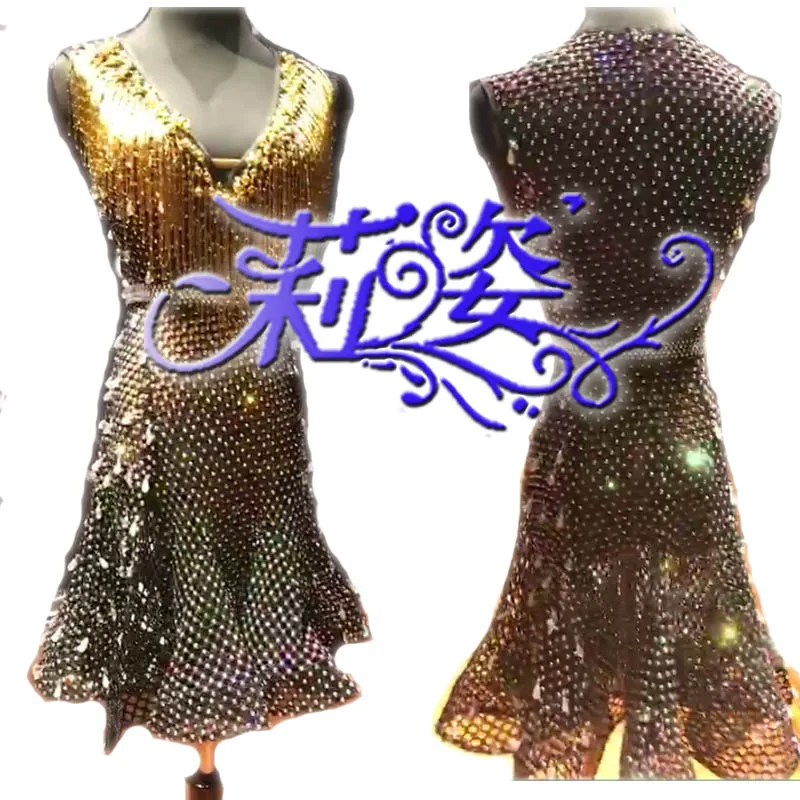 

Professional custom White tassel latin dance dress latin dance dress girl or lady hot latin dancing dress competition