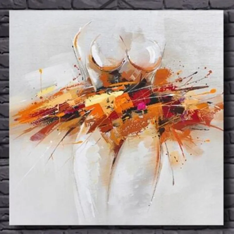 

Handpainted Abstract Nude Oil Paintings Modern Home Decor Wall Art Large Sexy Woman Pictures Knife Graffiti Painting on Canvas