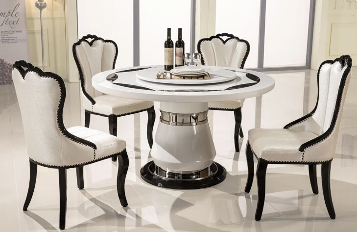 Ou eat chair recreational chair Korean white PU leather solid wood chair Ou eat chair recreational chair Korean white PU leather solid wood chair