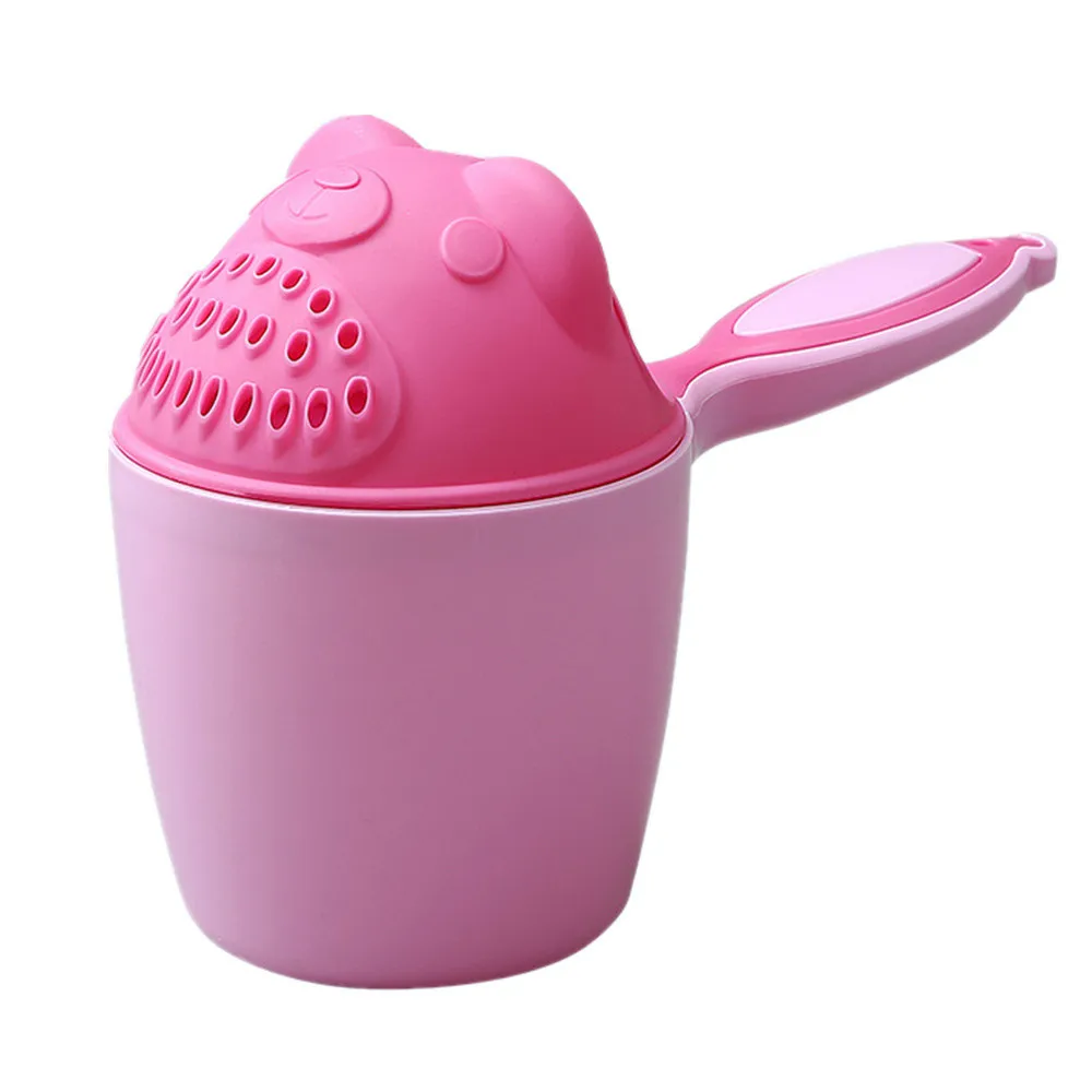Стильный дизайн, детская ложка для душа, для ванны, для воды, для купания, Байлер, шампунь, чашка, детские товары, аксессуары для ванной комнаты* 65 - Цвет: Розовый