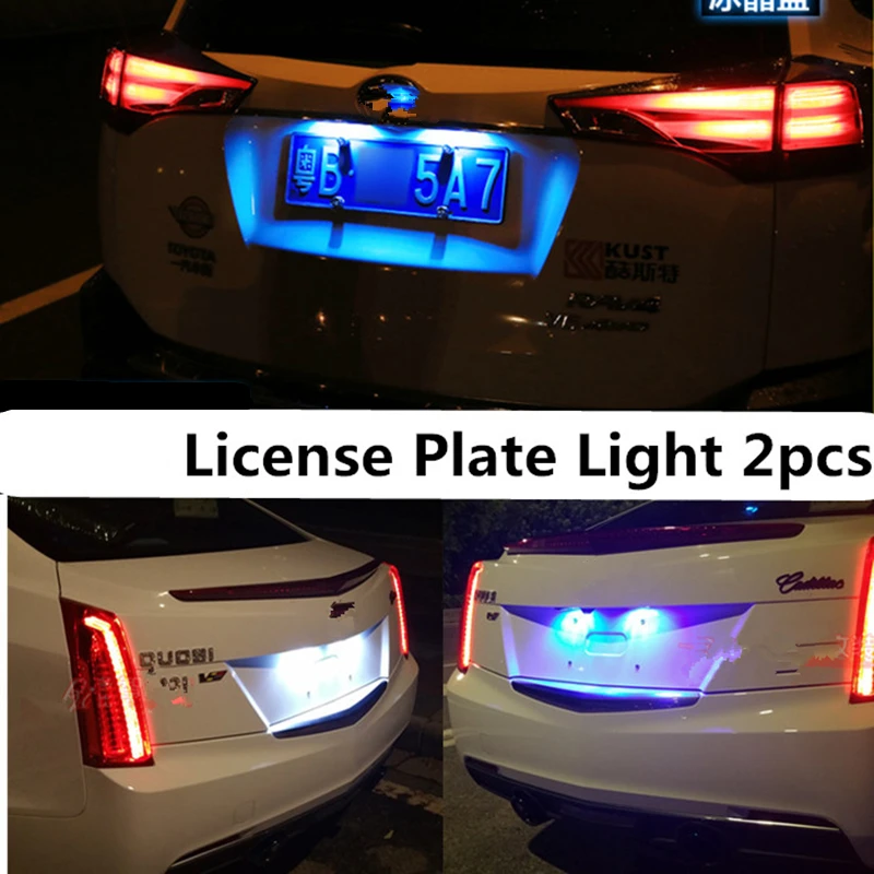 Tcart 2pcs Bright Led License Number Plate Light for toyota RAV4 2009