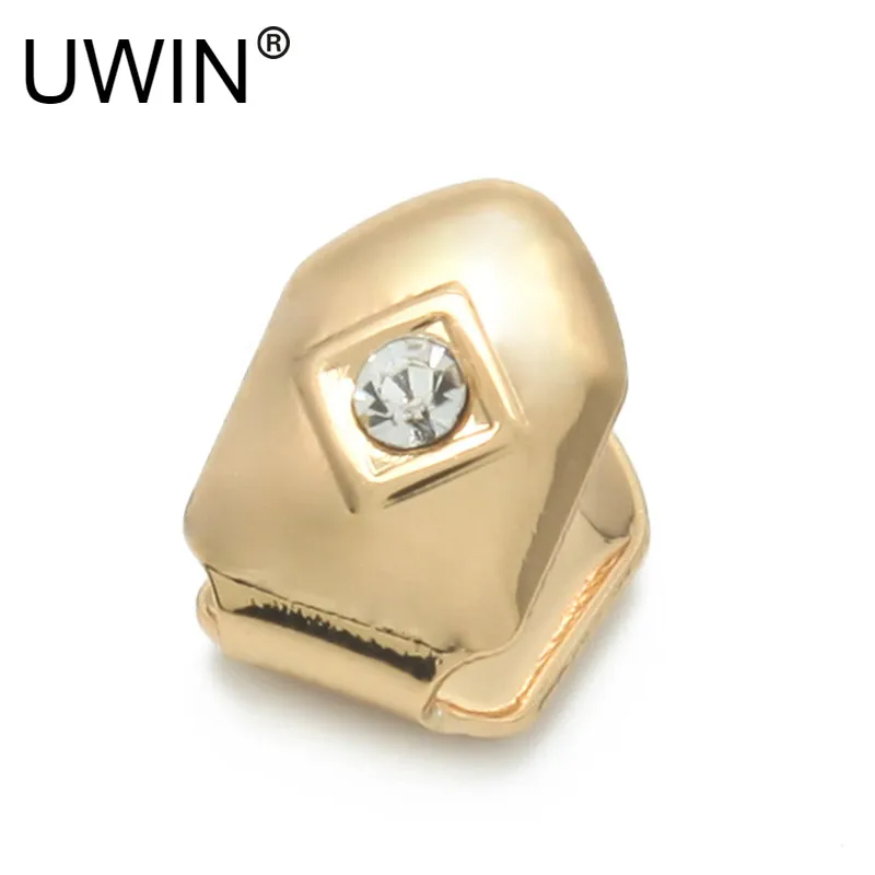 

UWIN Gold Silver Color Hip Hop Single Tooth Grills Cap Top & Bottom Grill for Halloween Christmas Party Jewelry