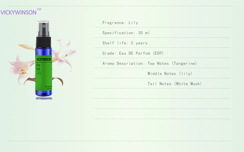 VICKYWINSON Лилия дезодорирующий спрей 30 мл натуральный спрей для тела запах удаление воды антиперспиранты для дезодорантов