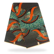 Настоящий хлопок воск африканская ткань высокого качества Анкара Африканский Воск Печать 6 ярдов Y90527-6