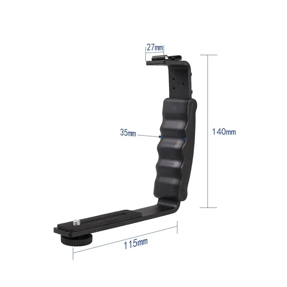 Camera L-shaped Stands Angle 2 Shoe Flash Bracket DV Light Tray Dual Cold Shoe Support Holder for DSLR SLR Camcorder Photography camera accessories,camera bracket