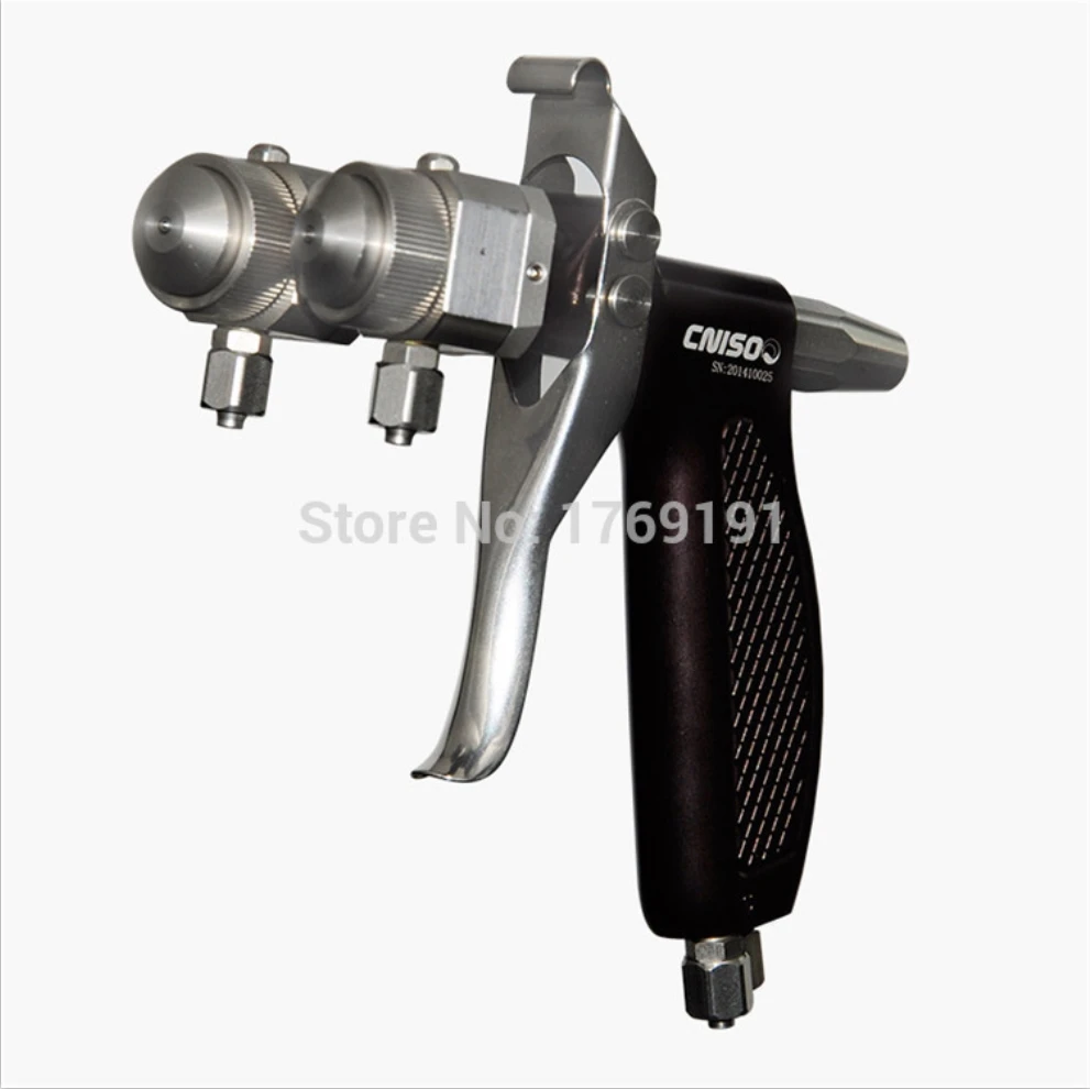 

High-quality double-head stainless steel acid-resistant double-head spray gun electroplating chromium silver pneumatic tools