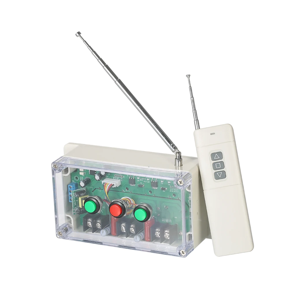 

100-240VAC / 140-340VDC High Power Motor Driving Controller 30A AC DC Motor Controller Reversing Wireless Remote Control