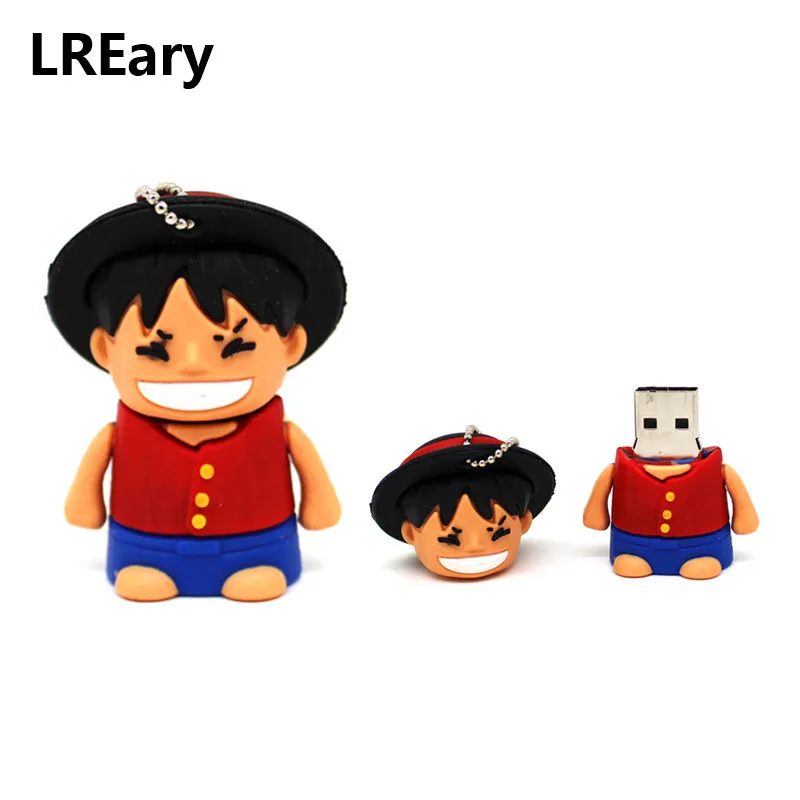 Cartoon One piece usb flash drive pen drive 4gb 8gb 16gb 32gb 64gb USB 2.0 luffy u disk pendrive Nami memory Stick U disk