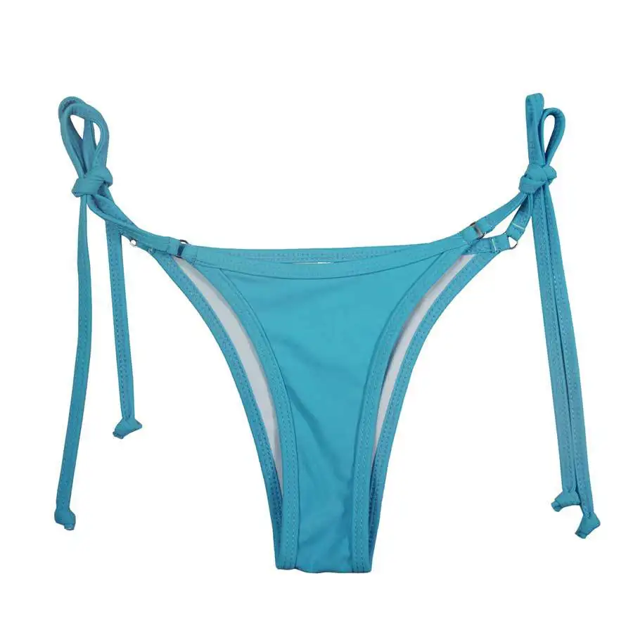 Женский сексуальный микро-мини бразильский купальник-танга, бикини, Раздельный купальник, женские трусики, купальный костюм K08 - Цвет: Синий
