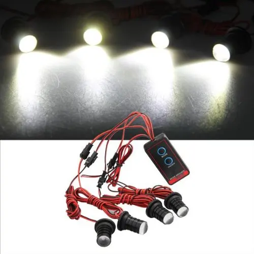 TOYL 4 шт стробоскоп мигающий 4 светодиодный белый светильник для автомобиля мотоцикла
