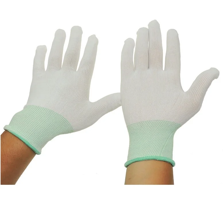 1 pair 13 gauge Nylon Cleanroom Gloves Electronic Working