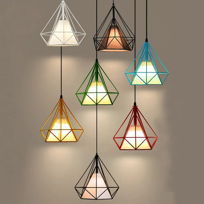 Modern Metal Ceiling Pendant Light Shades Retro Style Colour Lighting Lampshade
