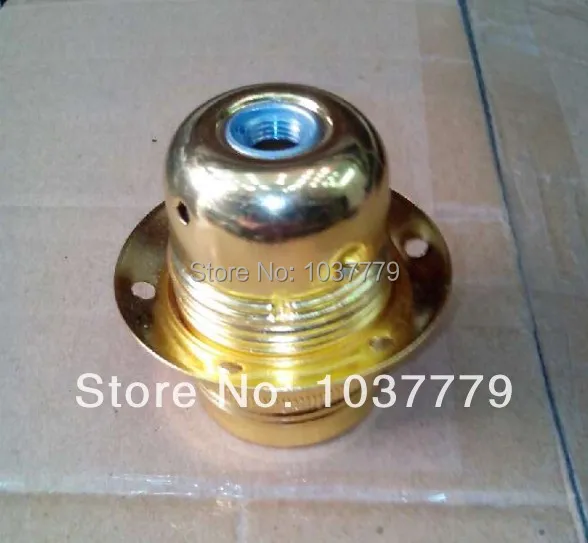 50pcs/lot gold iron ceramic E27 lamp bases lamp holdersin Lamp Bases