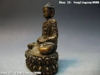 

Discount 55% Nepal Buddhism 100% Pure Bronze Copper Carved Amitayus Sakyamuni Buddha statue