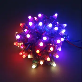 

50pcs/lot DC5V WS2811IC T1515 Square Full Color Diffused RGB LED Module IP68 Waterproof independently addressable led strings