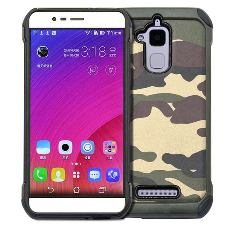 

New Army Camo Camouflage Pattern back cover Hard Plastic TPU Armor Anti-knock protective case For Asus Zenfone 3 MAX ZC520TL