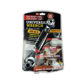 

Multifunctional 48-in-1 Multi Wrench Socket Wrench Dog Bones Long Wooden Paint Spanner Wrench Universal Rotation