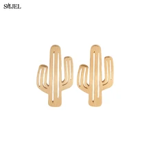 SMJEL новая мода маркер кактус серьги для женщин маленькие серьги-гвоздики в виде кактусов вечерние подарок 10pcs-S122