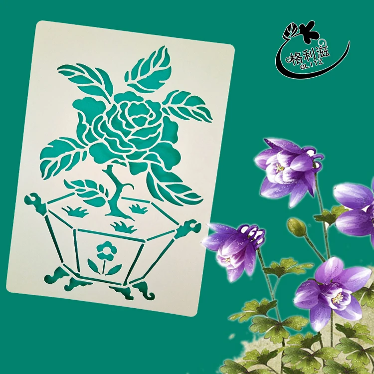 

Pot Culture Stencils for DIY Scraobooking/photo Album Decorative Embossig DIY Paper Cards Crafts.