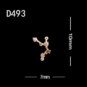 TSZS 10 шт./лот специальный дизайн 12 Созвездие форма дизайн ногтей украшения своими руками сборный горный хрусталь ювелирные изделия металлические аксессуары - Color: 10pcs D493