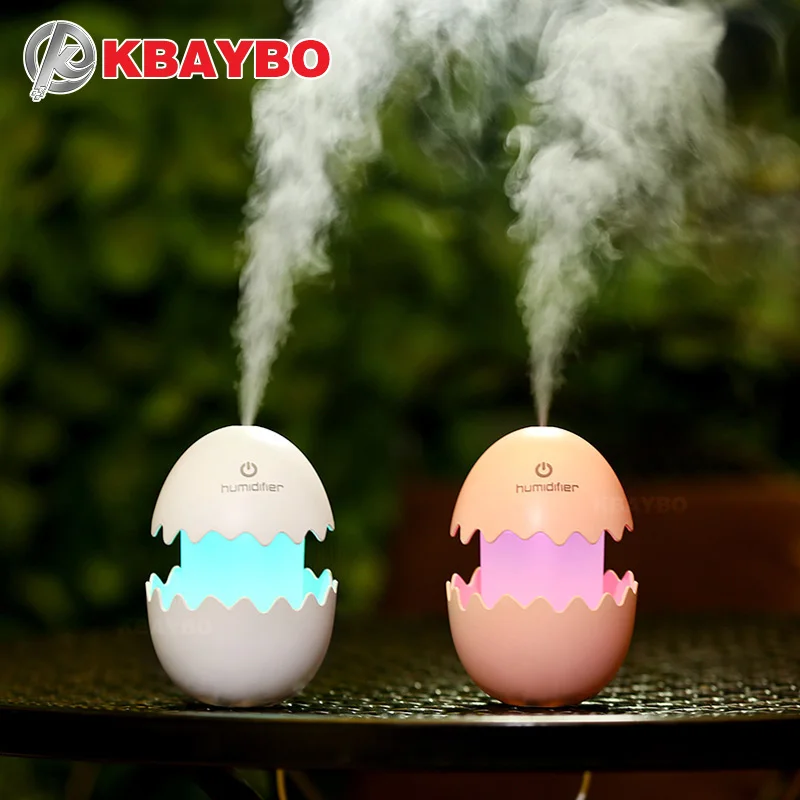 

KBAYBO 100ml Diffuser Aroma Air Humidifier DC5V USB Ultrasonic Mist Maker funny Egg LED light Essential Oil Diffuser for home