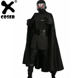 XCOSER Kylo Ren Звездные войны: Последний джедай Косплей Kylo Ren обновленная версия Полный комплект черный Хэллоуин косплей костюм для мужчин