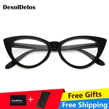 Новые сексуальные кошачьи глаза оптические очки женские прозрачные дизайнерские очки винтажные прозрачные оптическая рамка для очков oculos