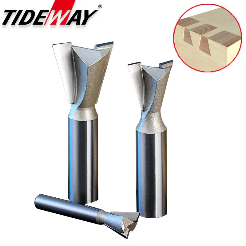 Tideway Dovetail Groove Milling Cutter Woodworking Milling Tool Trimming Machine Knife Head