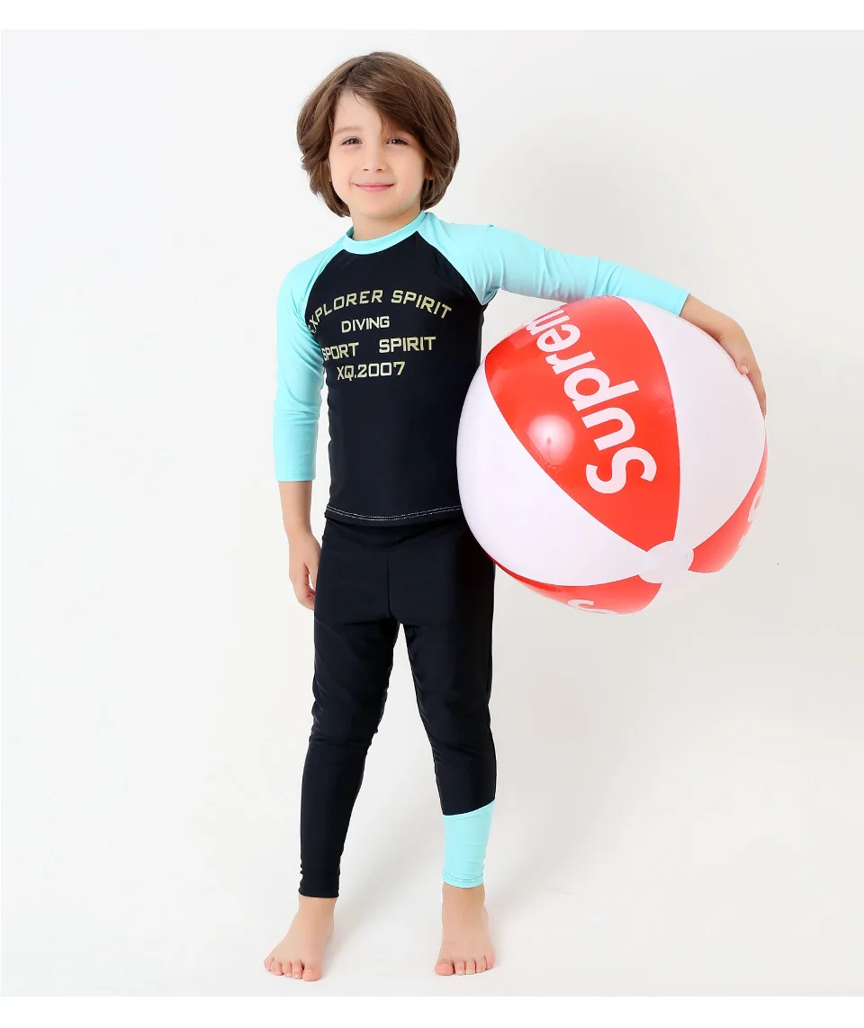 Boy swimsuit two piece set Swimwear for baby bath Kids swim suit beach