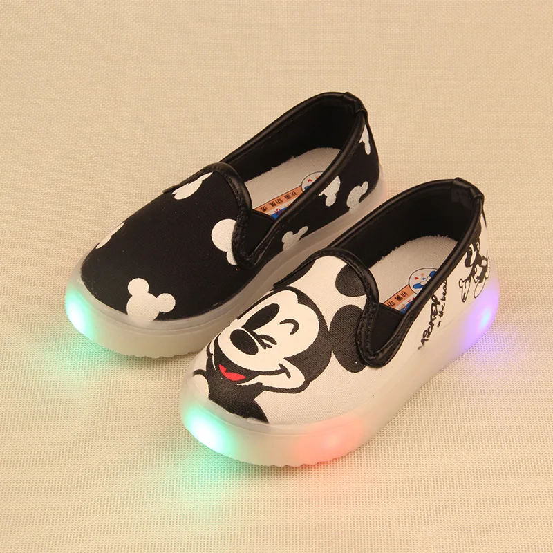

Chidren Mickey Kitty Shoes With LED Light Kids Sneaker