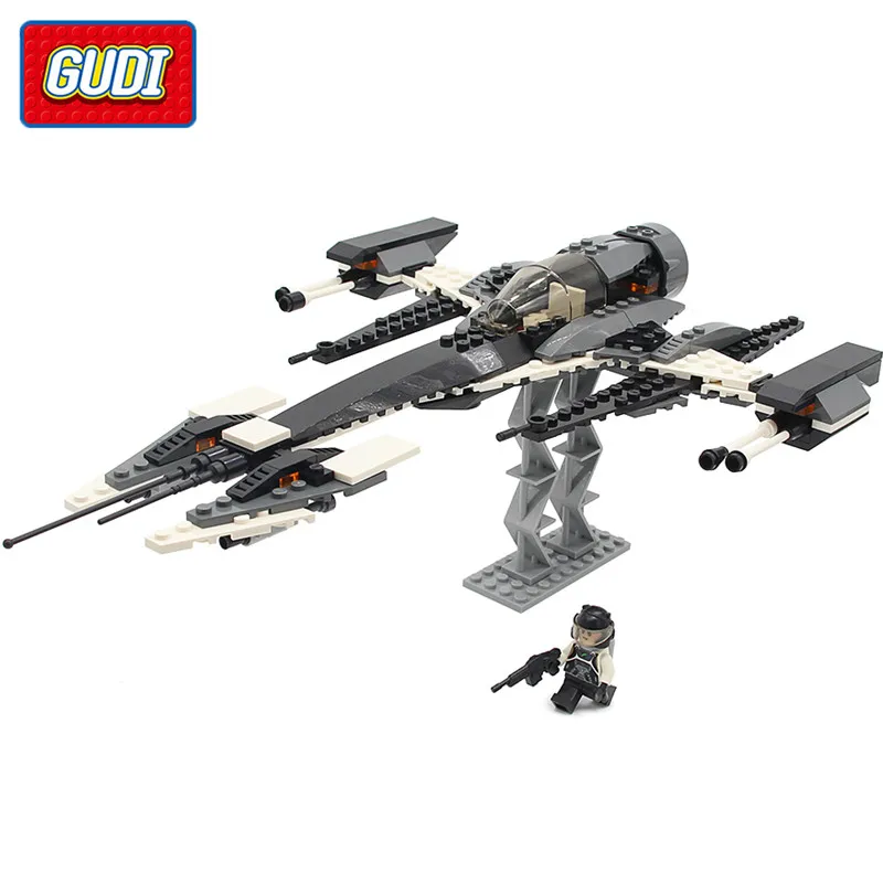 

GUDI 184pcs Building Blocks The Phantom X-fighter Building Bricks Educational Toys For Children Birthday Gift