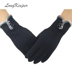 2019 г. пикантные Для женщин Сенсорный экран Перчатки Мода осень-зима дамы полный палец Guantes женский хлопок перчатки Открытый Теплые Перчатки