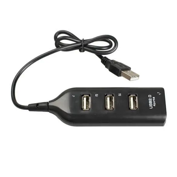 Высокоскоростной мини-Разветвитель USB 2,0 с 4 портами usb-хаб-адаптер для ПК, ноутбука, компьютера черного цвета и может использоваться только индивидуально