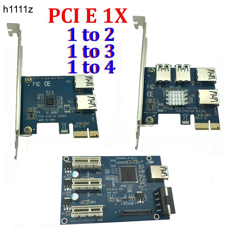 PCI E 1 to 3 / 4 / 2 PCI express 1X slots Riser Card Mini ITX to external 3 PCI-E slot adapter PCIe Port Multiplier Card VER005
