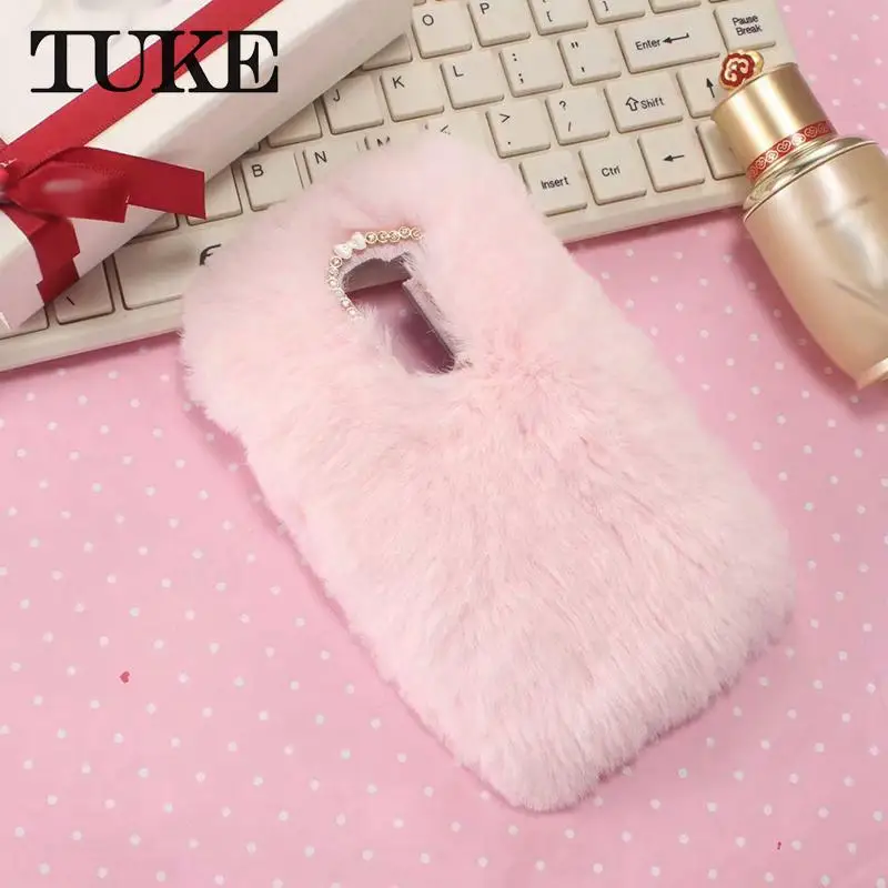 Пушистые плюшевые телефон Etui для LG LV3 LGLV3 чехол мягкий силиконовый задняя
