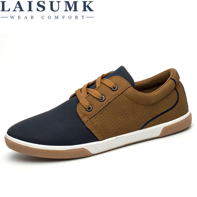 

LAISUMK Men Casual Shoes 2019 Spring Autumn Lace up Breathable Fashion Sneakers Men's Shoes