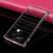 2in1 EyeLash Extension Pallet Eyelashes Glue Holder Lash Tiles Individual Rectangular Glass False Eye lash Adhesive Separator