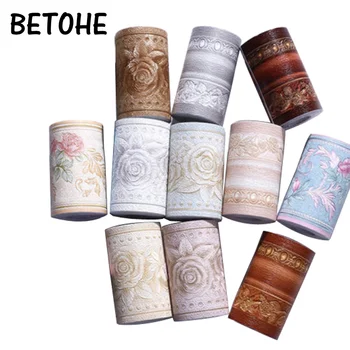 

Wallpaper Borders PVC Wall Stickers Vinyl Waterproof Home Decor Emboss Kids Room Bathroom Self Adhesive DIY
