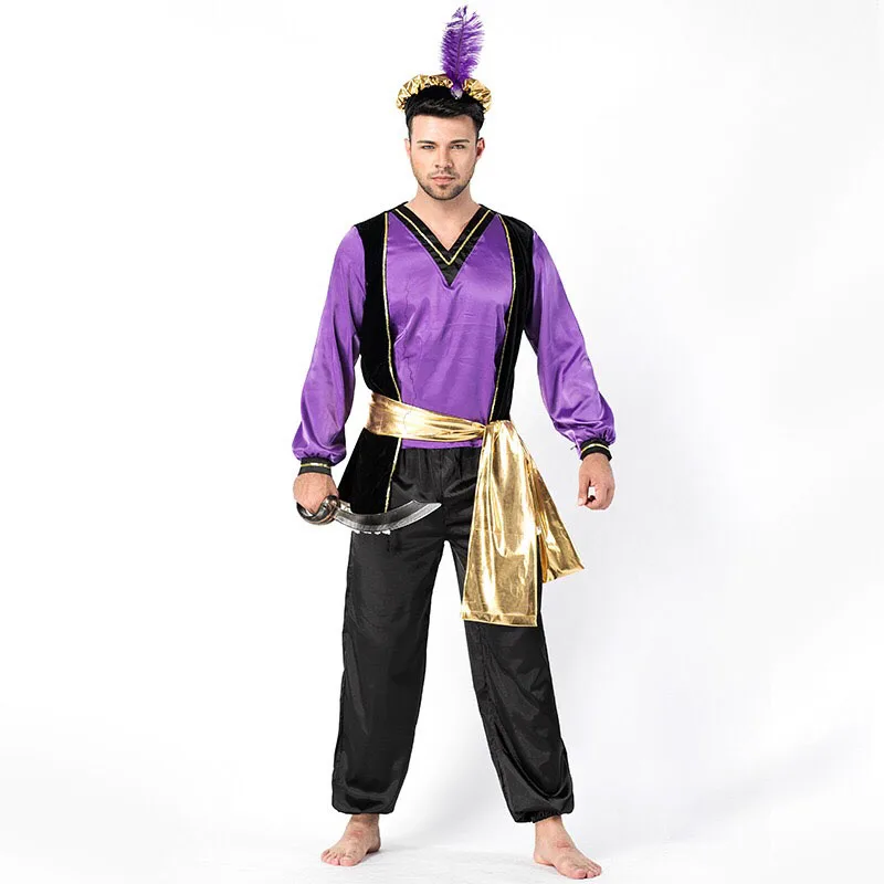 crisis jeugd Lounge Adult Men Halloween Arabic Queen Monarch Sultan Costume Genie Aladdin  Bollywood Dress Cosplay Outfit Cartoon Clothing For Men|Movie & TV  costumes| - AliExpress